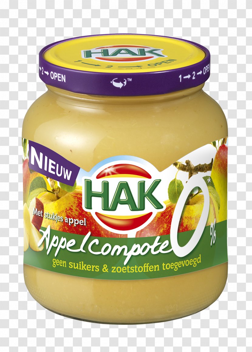 Vegetarian Cuisine Apple Sauce Hak Albert Heijn Compote - Sugar Transparent PNG