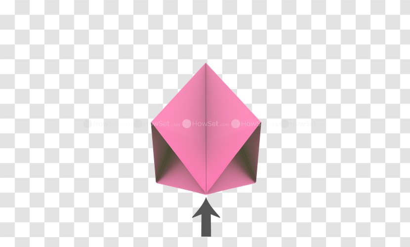 Origami Paper Art - Pink - Flowers Transparent PNG