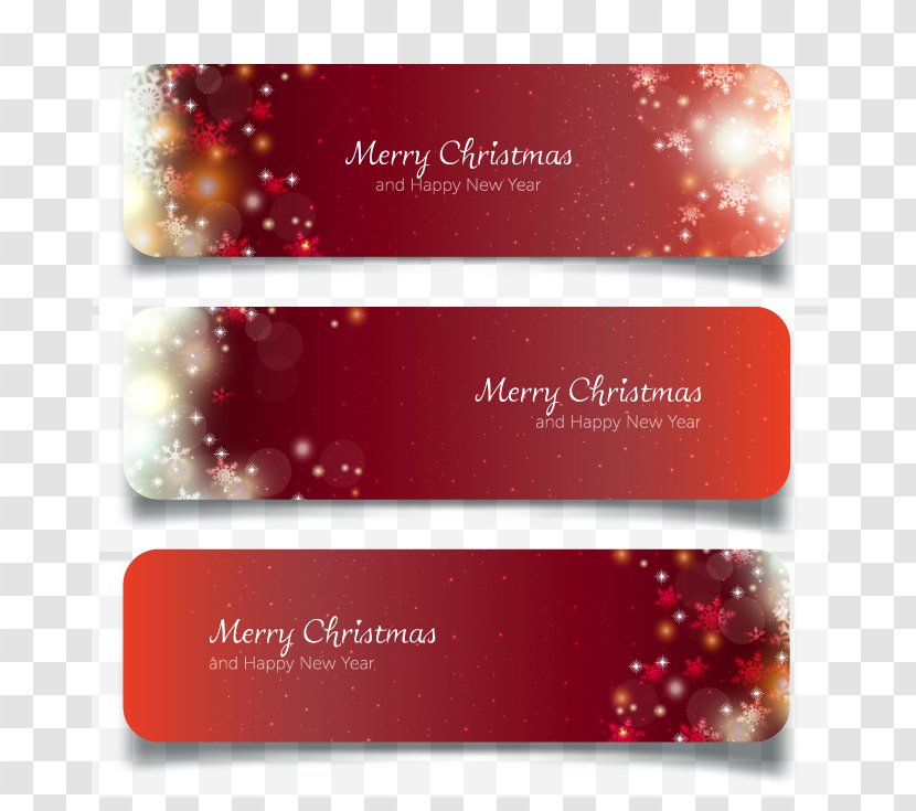 Web Banner New Year Christmas - Vector Banners Transparent PNG