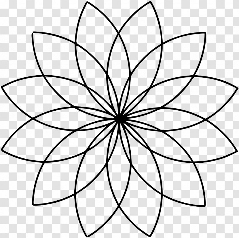 Sacred Geometry Overlapping Circles Grid - Plant Stem - Circle Transparent PNG