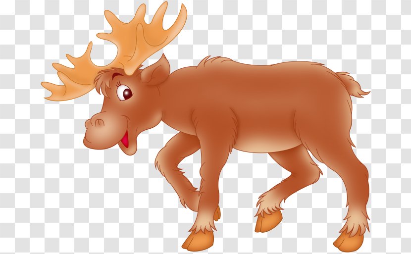 Moose Reindeer Elk Gray Wolf - Deer Transparent PNG