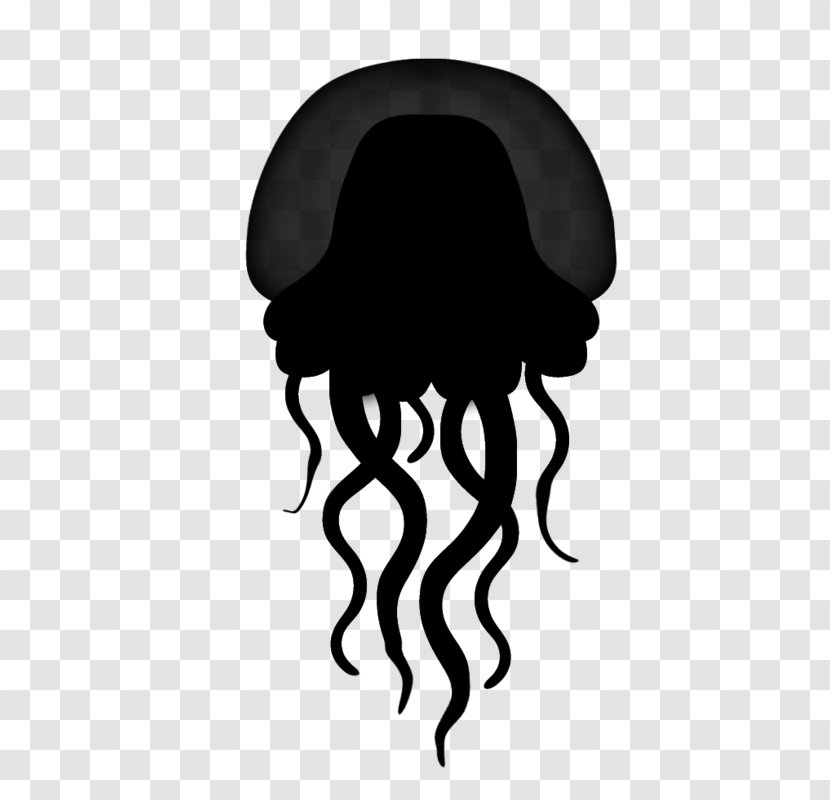 Clip Art Silhouette Black M - Cnidaria Transparent PNG