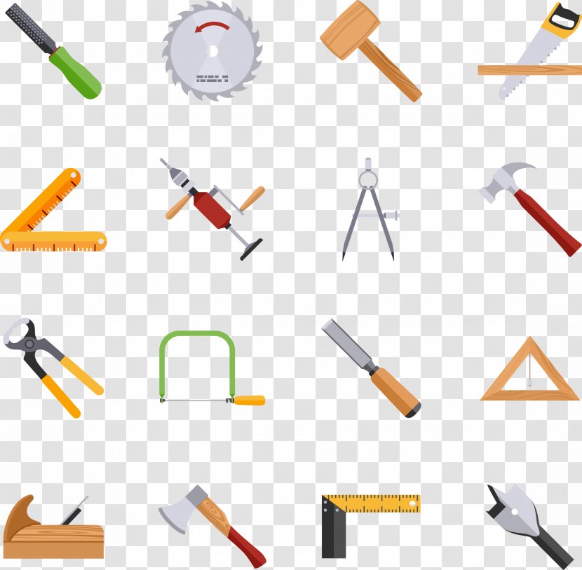 Tool Clip Art - Vector Hand-painted Measurement Of Decoration Tools Transparent PNG