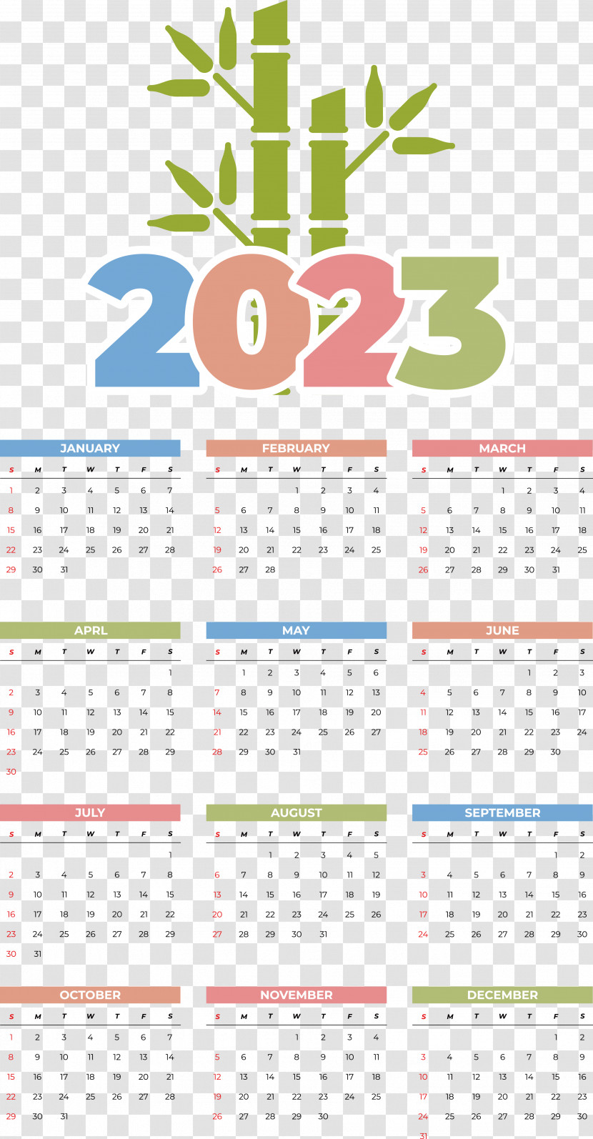 Calendar 2023 Vector Transparent PNG
