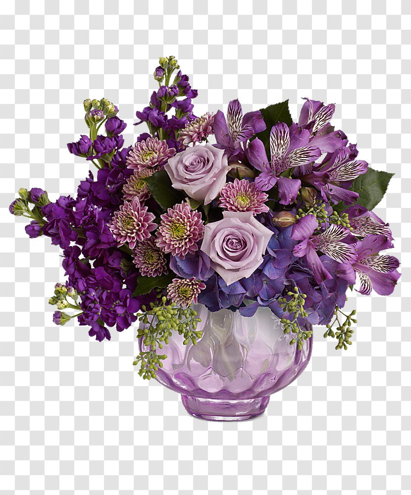 Flower Bouquet Floristry Teleflora Lavender - Rose Order Transparent PNG