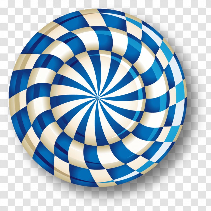 Lollipop Candy Clip Art - Sphere - Vector Hand-painted Blue Circle Transparent PNG