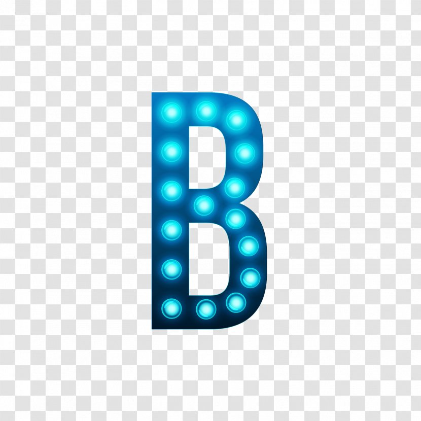 Light Letter B - Logo - Luminous Lamp Letters Transparent PNG