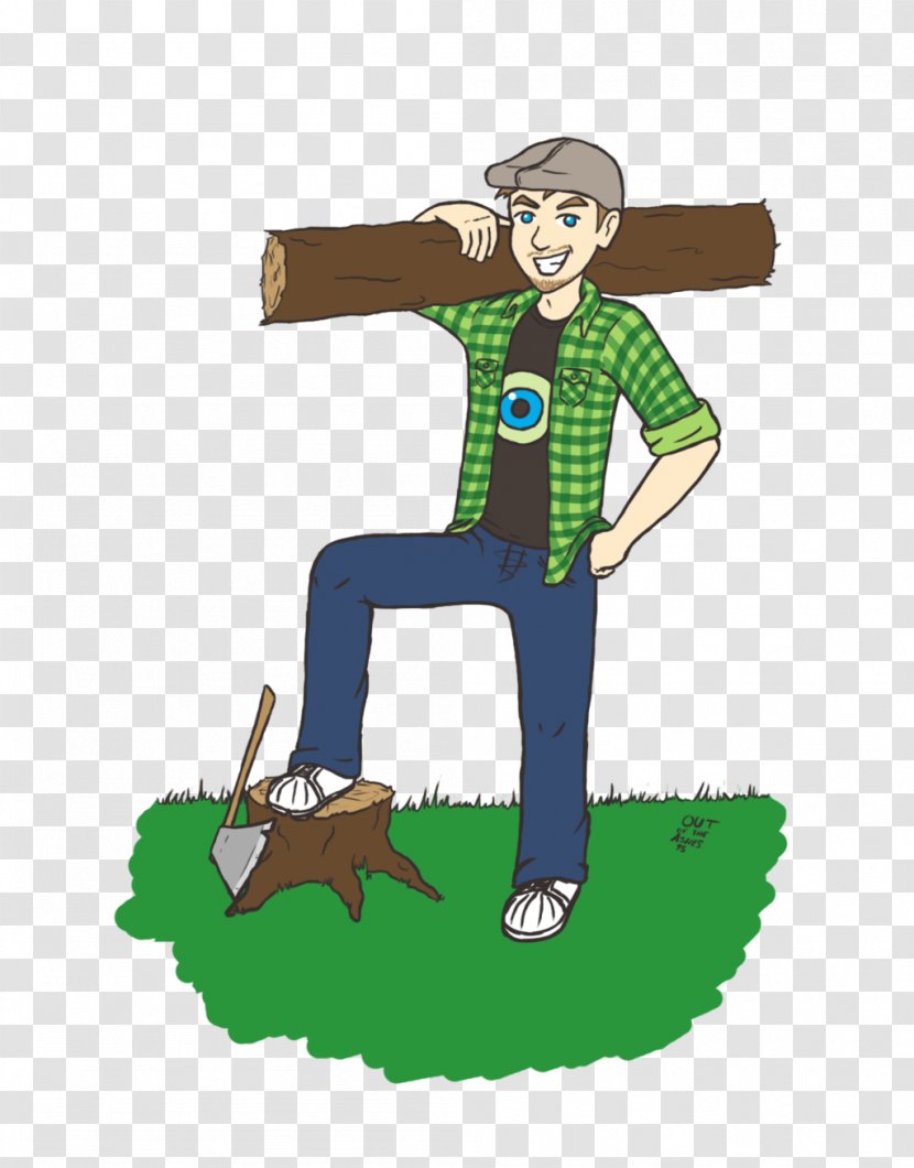 Drawing Lumberjack YouTuber - Green - Lumber Transparent PNG