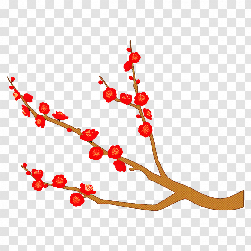 Plum Branch Plum Winter Flower Transparent PNG