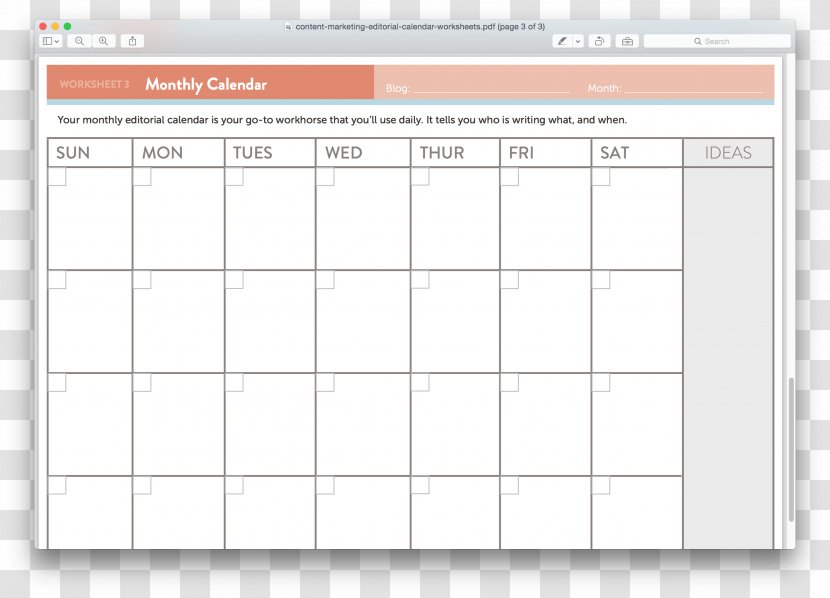 Social Media Template Editorial Calendar Document Desktop Computers - Area - Schedule Transparent PNG