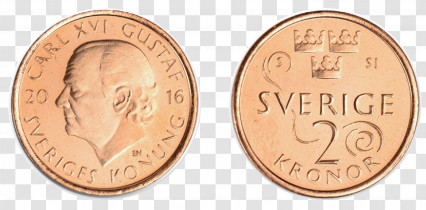 Sweden Coin Swedish Krona Banknote Sveriges Riksbank - Body Jewelry - Currency Kroner Transparent PNG