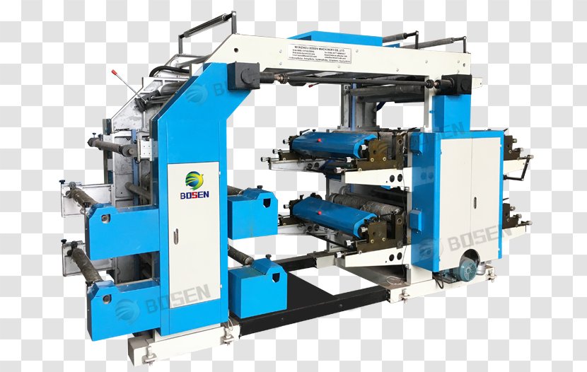 Machine Paper Printing Press Flexography - Material Transparent PNG
