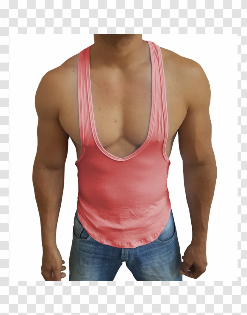 T-shirt Sleeveless Shirt Undershirt Bodybuilding - Silhouette Transparent PNG