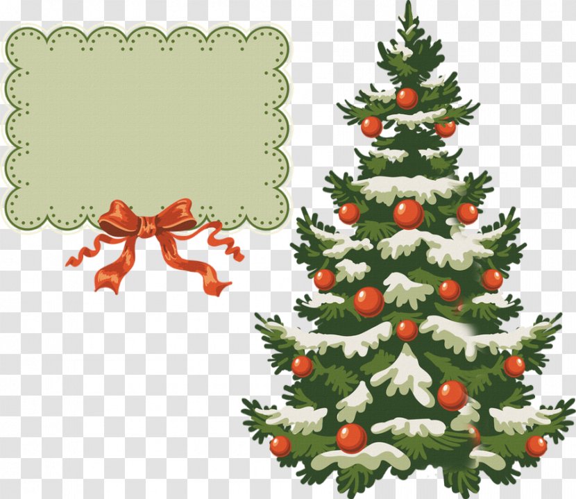 Christmas Tree Mrs. Claus Ornament Clip Art - Conifer - Label Transparent PNG