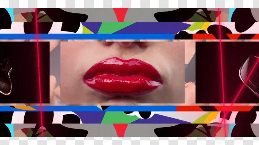 Lipstick Graphic Design Collage Magenta - Eyelash Transparent PNG