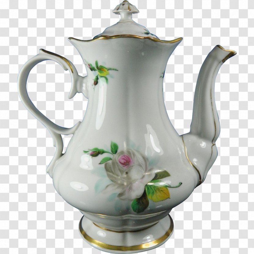 Jug Saucer Porcelain Pitcher Vase - Hand Painted Teapot Transparent PNG