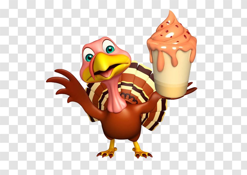 Hamburger Turkey Meat Cartoon Royalty-free Illustration - Rooster - Peacock Takes Ice Cream Transparent PNG