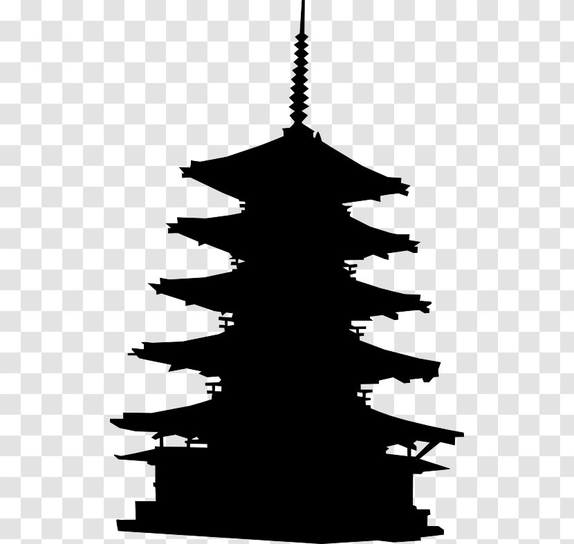 Japan Pagoda Clip Art - Silhouette Transparent PNG