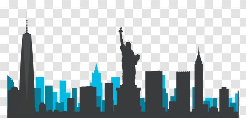 Manhattan Skyline Drawing Clip Art - Brand - Silhouette Transparent PNG