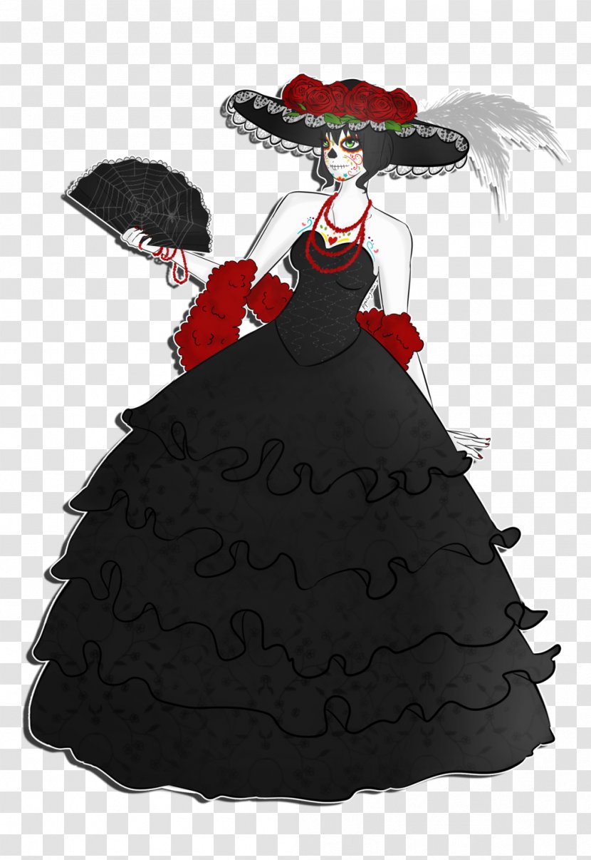 La Calavera Catrina Gown Dress Suit - Fictional Character Transparent PNG