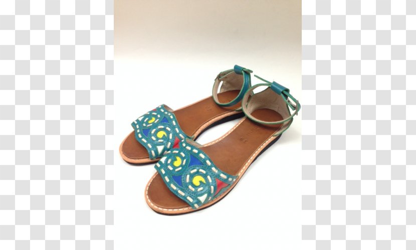 Sandal Flip-flops Leather Shoe Turquoise - Billboard Transparent PNG
