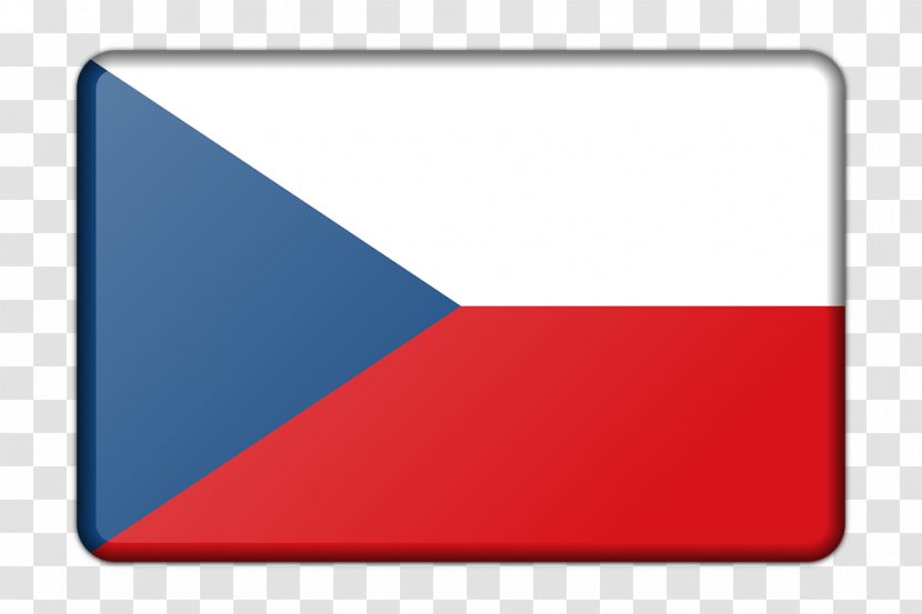 Flag Of The Czech Republic Clip Art - Blue Transparent PNG