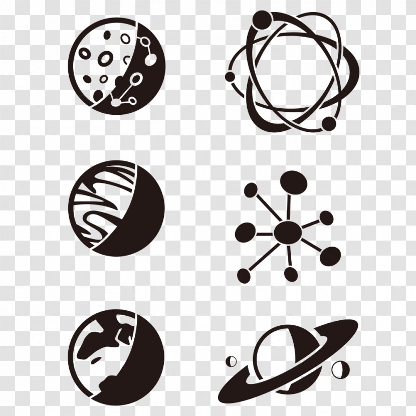 Paper Stencil Scrapbooking Rubber Stamp - Planet Icon Transparent PNG