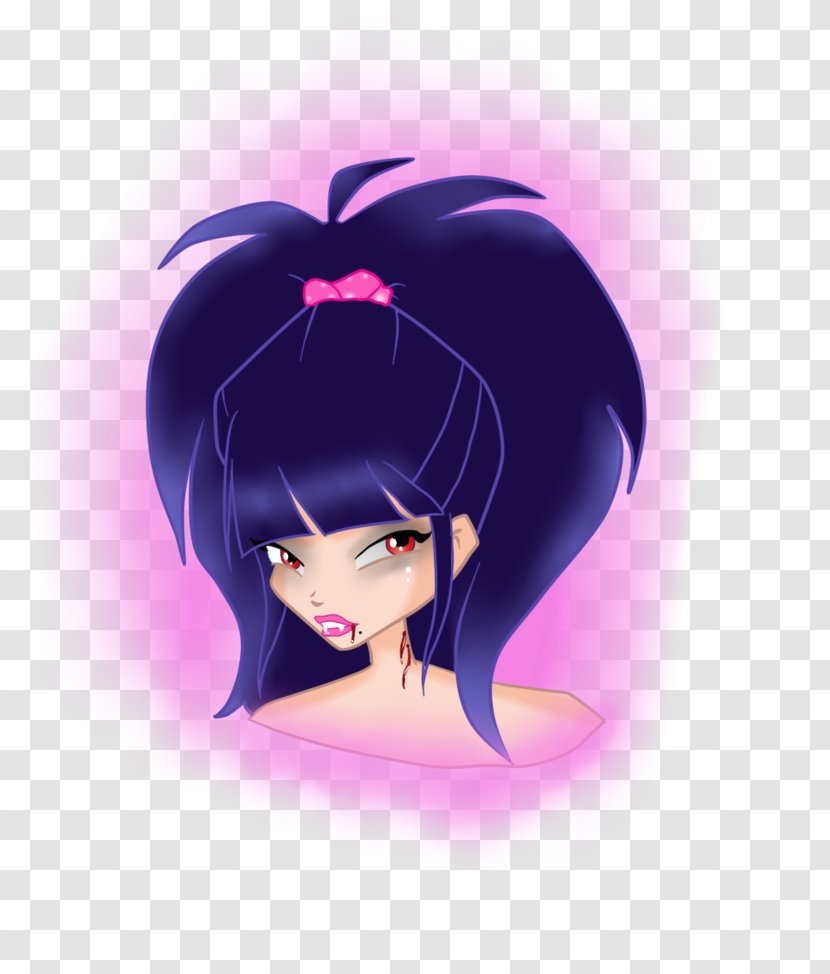 Black Hair Violet Desktop Wallpaper Cartoon Transparent PNG