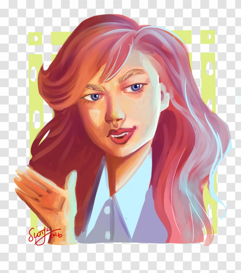 Portrait Hair Coloring Character Modern Art - Cartoon - Nose Transparent PNG