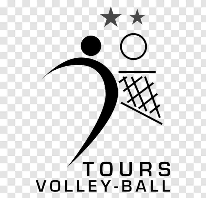 Tours VB Volleyball Otodynamics Logo - Black And White Transparent PNG