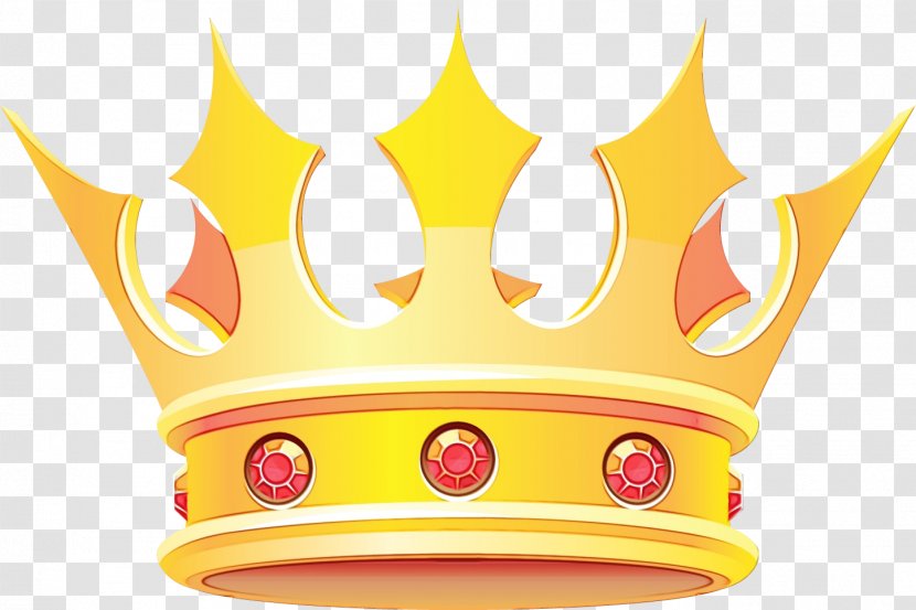 Cartoon Crown - Yellow Coroa Real Transparent PNG