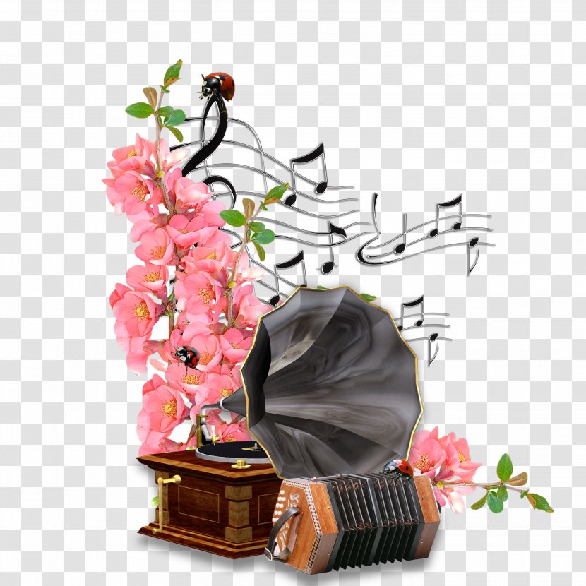 Musical Instruments - Flower - Flowers Pattern Vector Material Transparent PNG