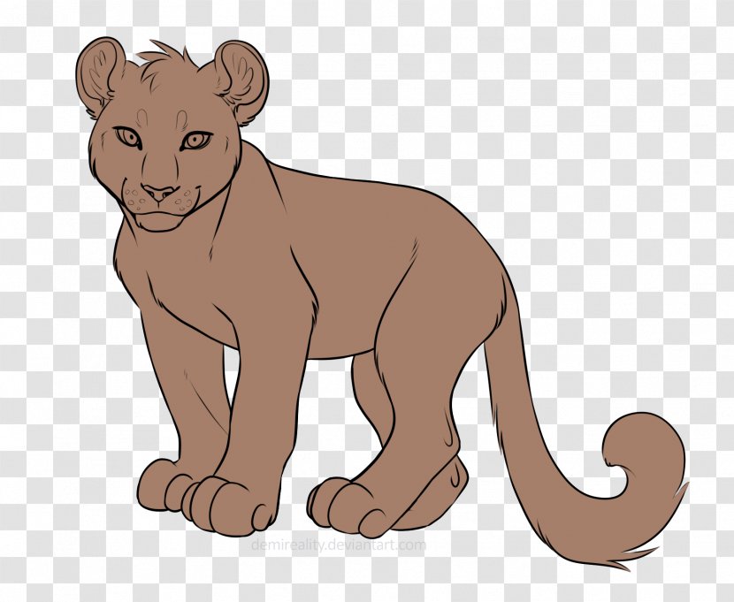Lion Line Art Felidae Cat Transparent PNG