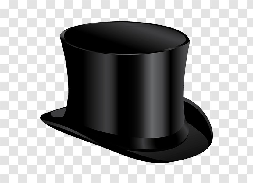 Top Hat Clothing Clip Art - Black And White Transparent PNG