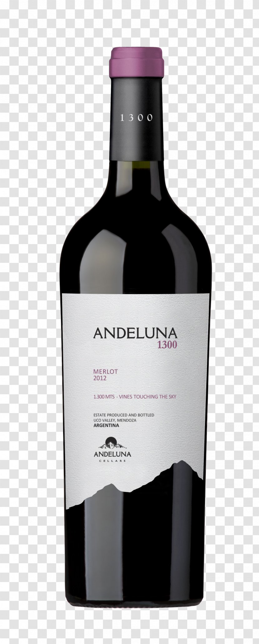 Bodega Andeluna Malbec Cabernet Sauvignon Wine Uco Valley - Liqueur Transparent PNG