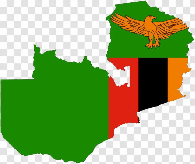 Flag Of Zambia National Map - Green Transparent PNG