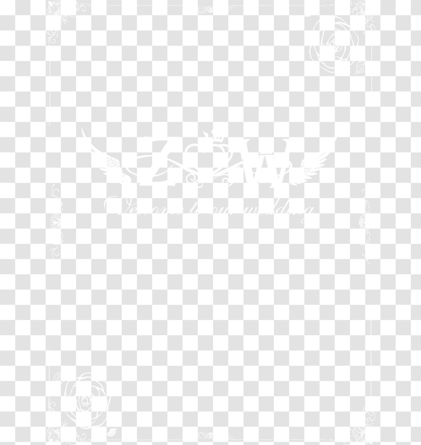 Leaf White Pattern - Black And - Wedding Logo Transparent PNG
