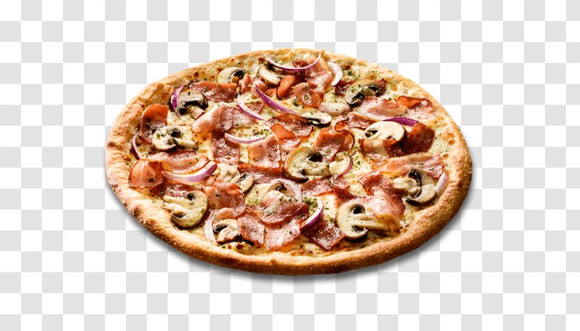 California-style Pizza Sicilian Tarte Flambée Cuisine Of The United States - Bacon Transparent PNG