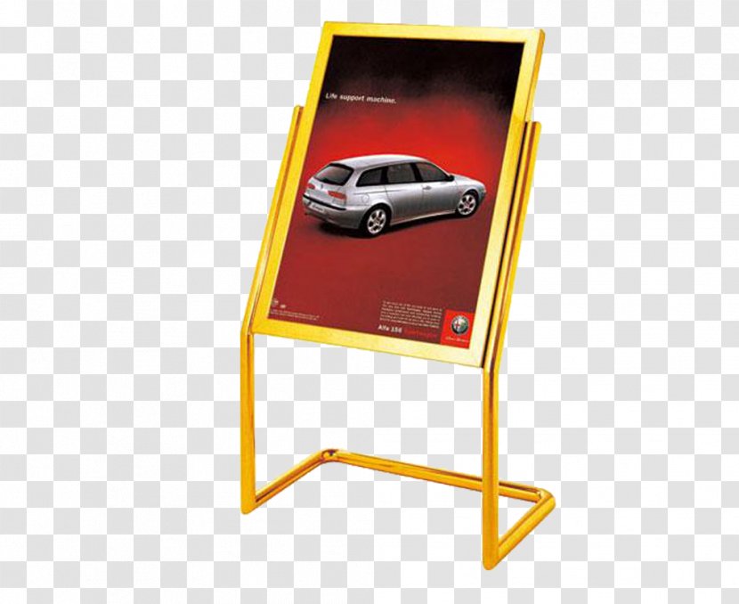 Guangzhou Hotel Lobby Gratis - Motor Vehicle - Golden Frame Notice Stand Transparent PNG