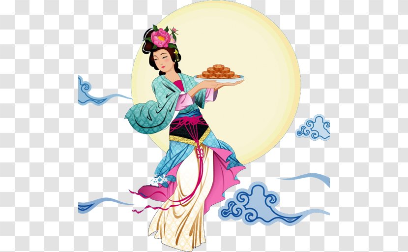 Chang E - Mid Autumn Festival - Mooncake Transparent PNG