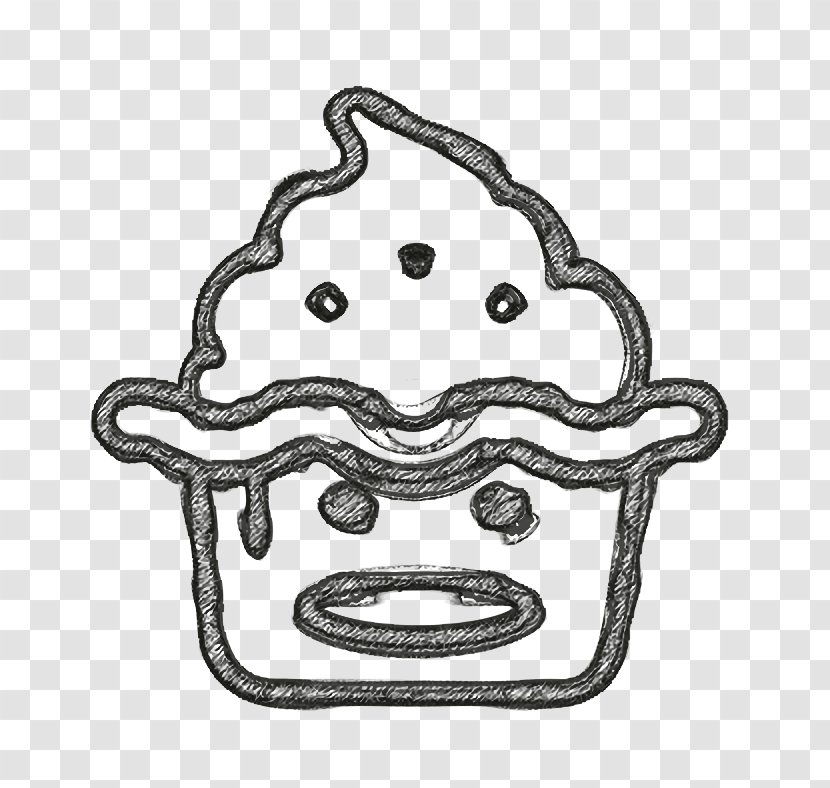 Cream Icon Cup Emoticon - Line Art - Mouth Transparent PNG