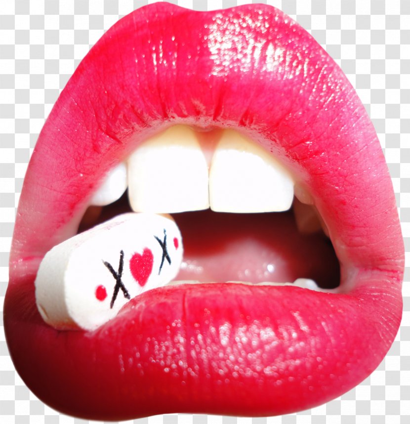 Lipstick Mouth Tongue - Kiss - Lips Transparent PNG