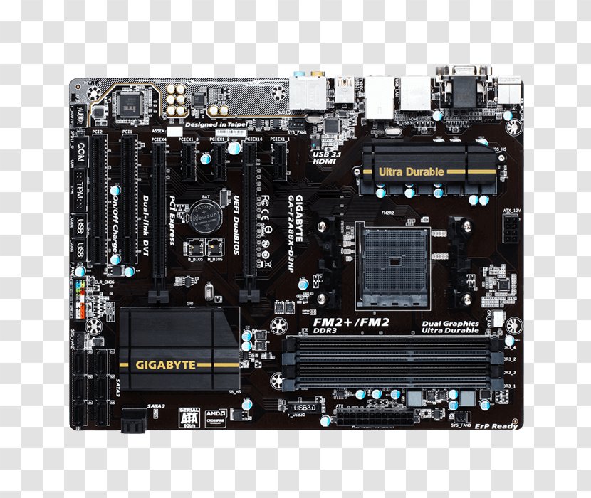 Motherboard Socket FM2 ATX Gigabyte Technology LGA 1151 - Lga - Electronic Component Transparent PNG