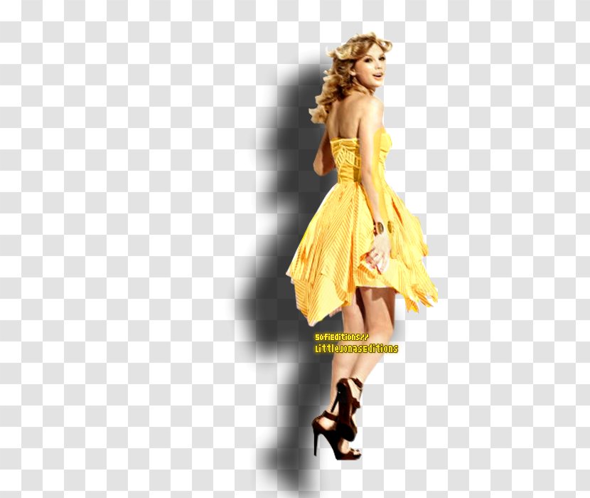 Fashion Costume Dress - Yellow - Lively Transparent PNG