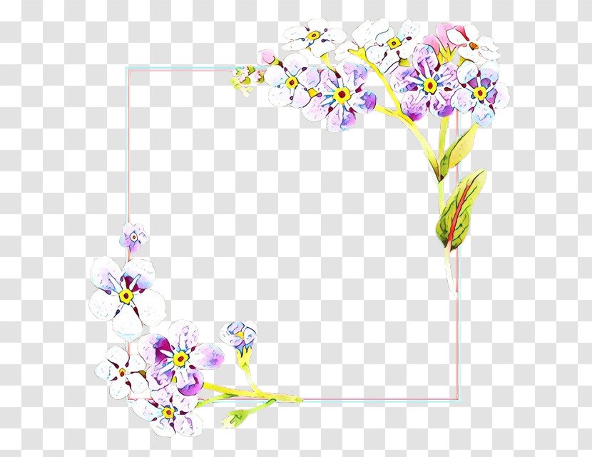 Background Flowers Frame - Cartoon - Picture Pedicel Transparent PNG
