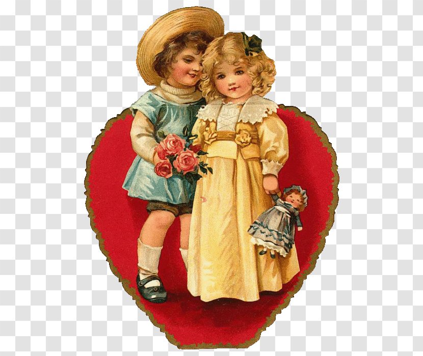 Paper Valentine's Day Greeting & Note Cards Victorian Era Clip Art - Doll Transparent PNG