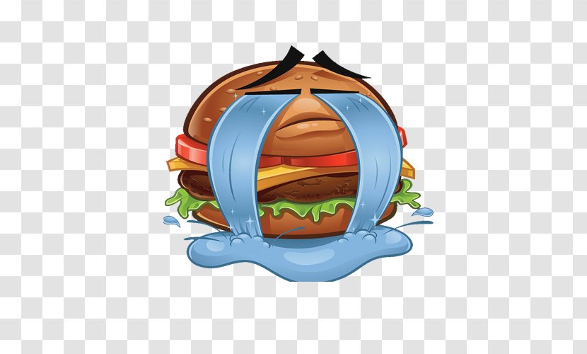 Hamburger Cheeseburger Fast Food Cartoon Illustration - Cry Crab Fort Transparent PNG