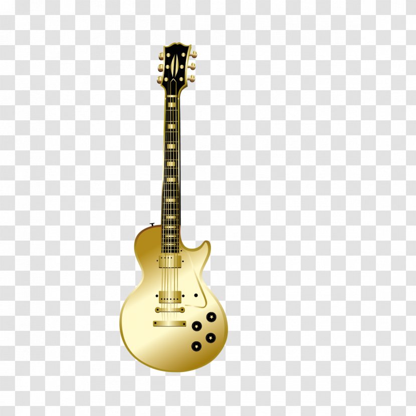 Golden Guitar Musical Instrument - Frame Transparent PNG