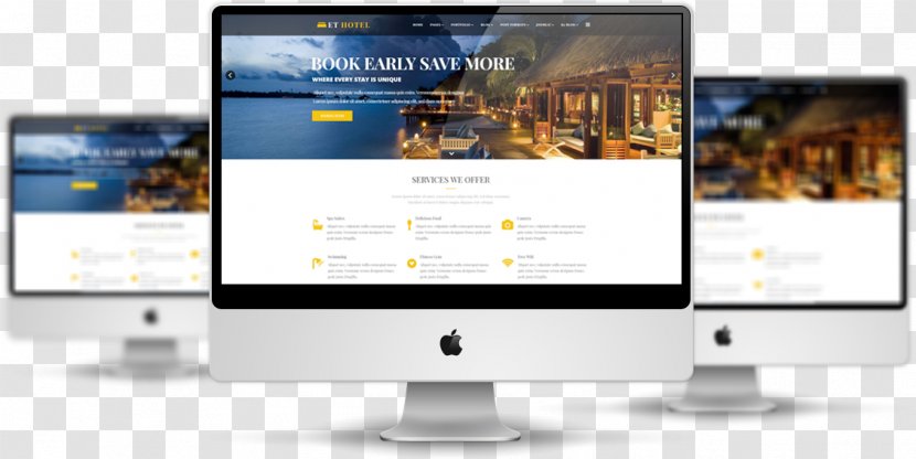 Responsive Web Design Template System Joomla Hotel Transparent PNG
