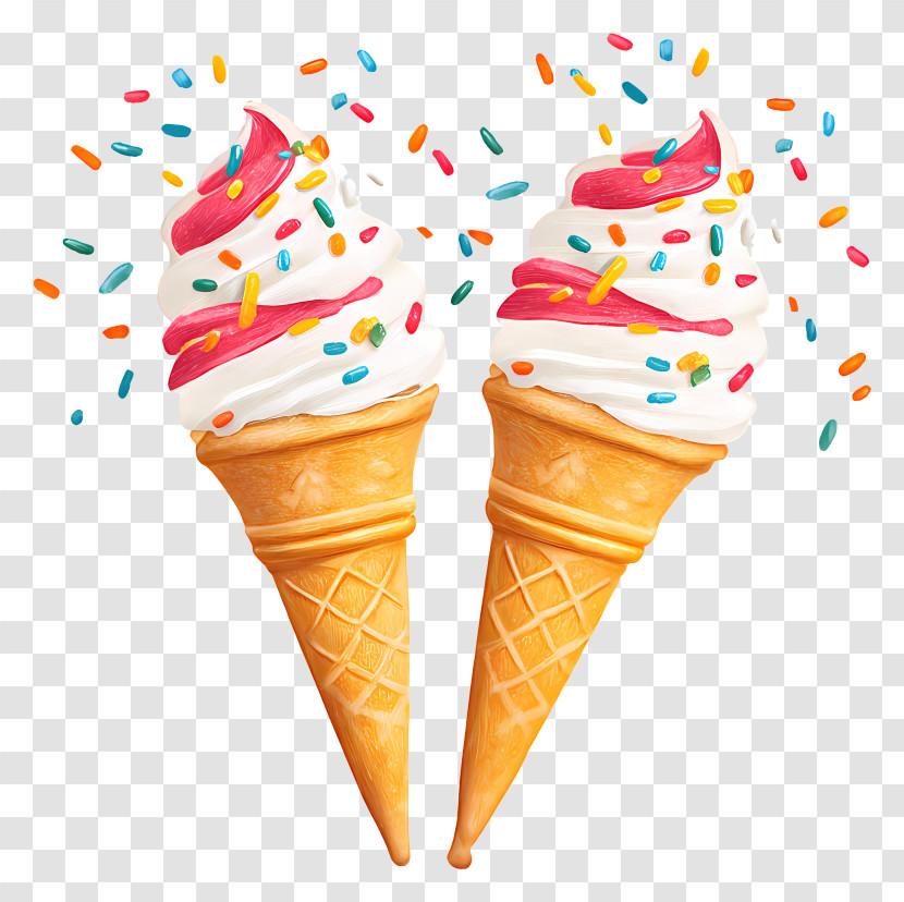 Ice Cream Sprinkles - Ice Cream Cones With Sprinkles Transparent PNG